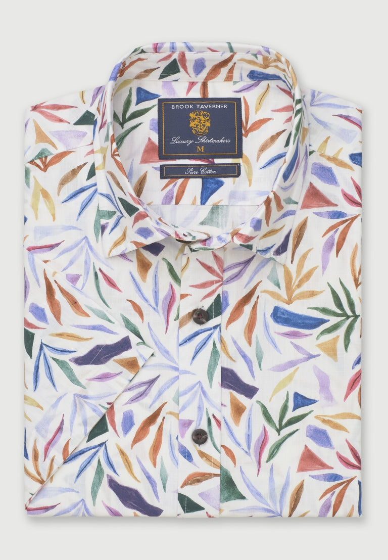 Abstract Leaf Short Sleeve Shirt