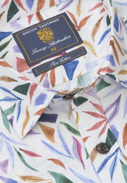 Abstract Leaf Short Sleeve Shirt