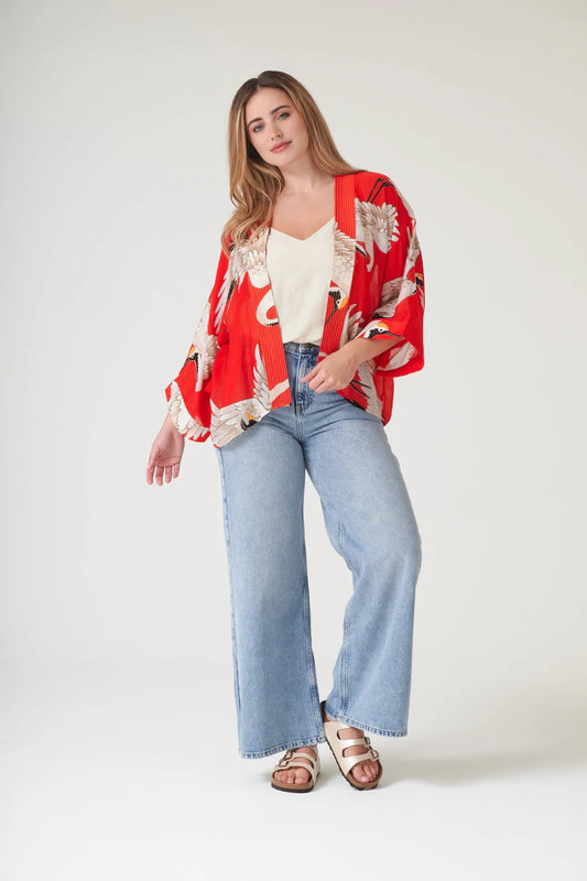 Stork Scarlet Kimono