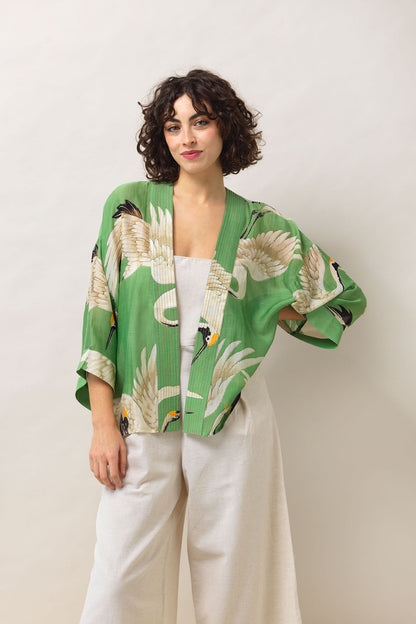 Kimono Stork Pea Green