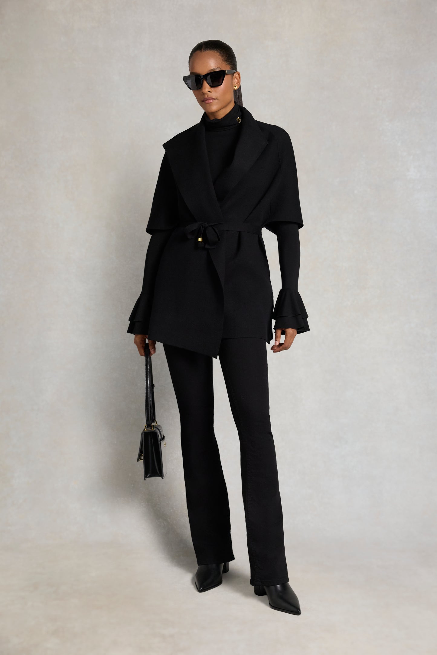 Supersoft Fluted Roll Neck Top
