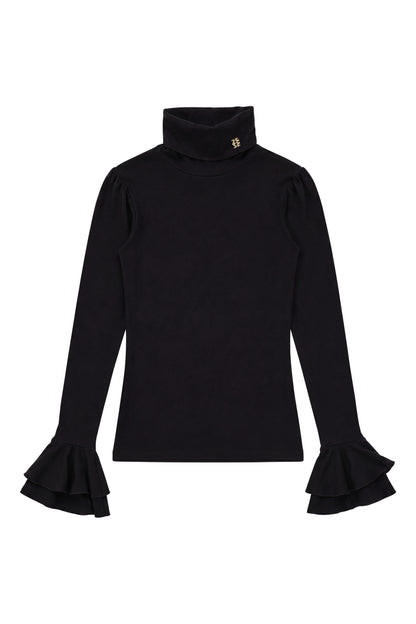 Supersoft Fluted Roll Neck Top