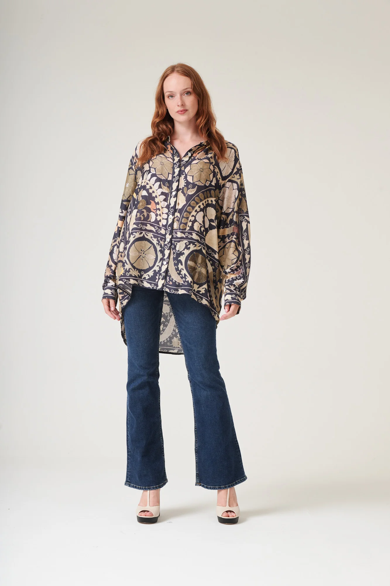 Susani Charcoal Oversized Shirt