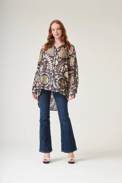 Susani Charcoal Oversized Shirt