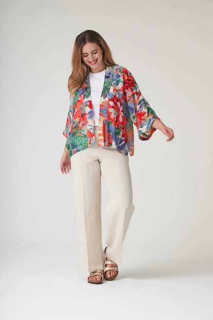 Tropicana Blue Kimono