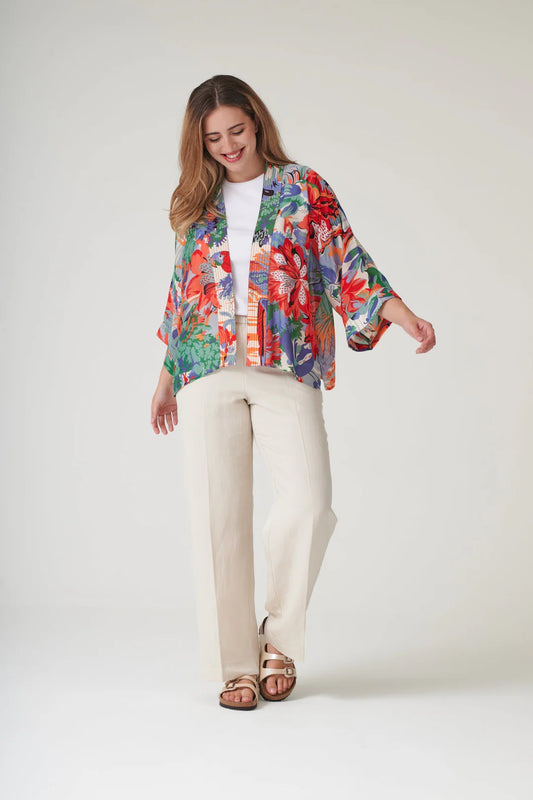 Tropicana Blue Kimono