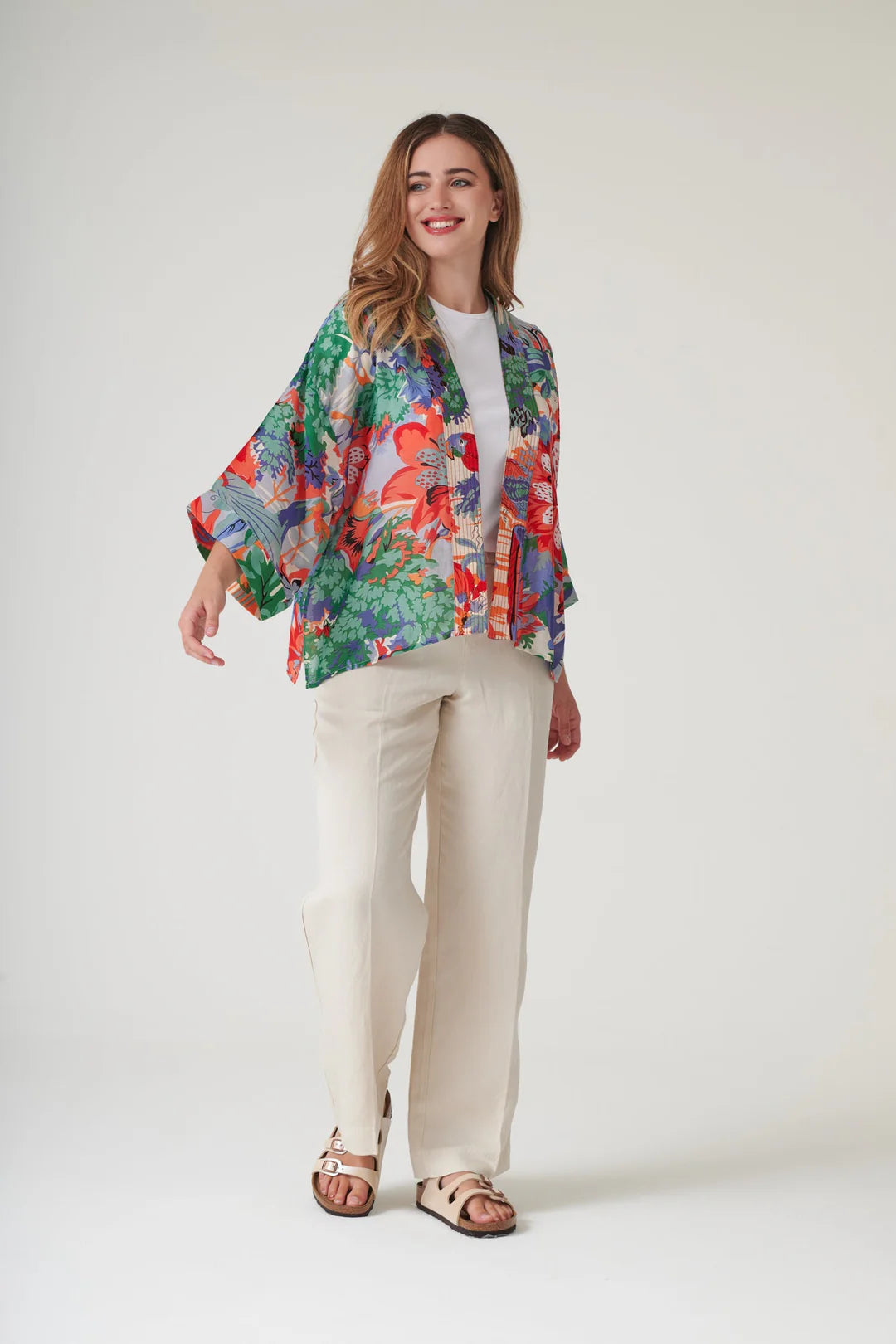 Tropicana Blue Kimono