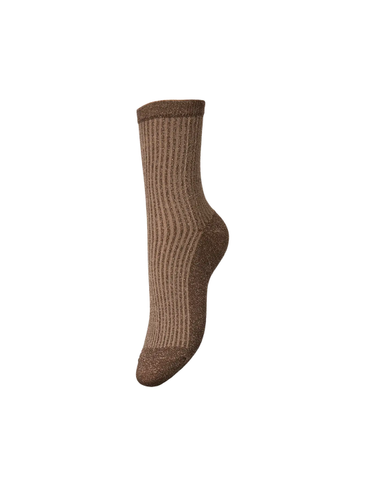 Sebby Glitter Long Stripe Sock