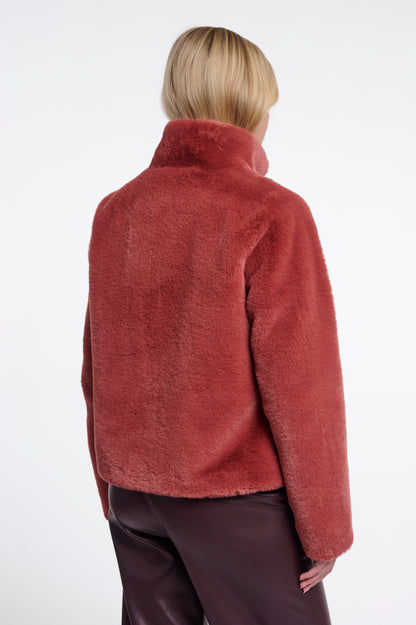 Single Breasted Faux Fur Jacket