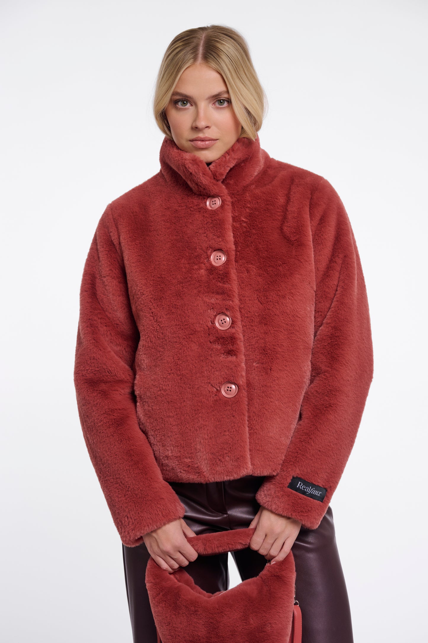 Single Breasted Faux Fur Jacket