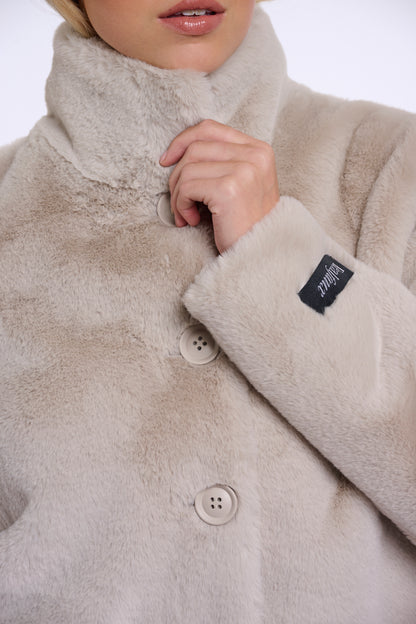 Single Breasted Faux Fur Jacket