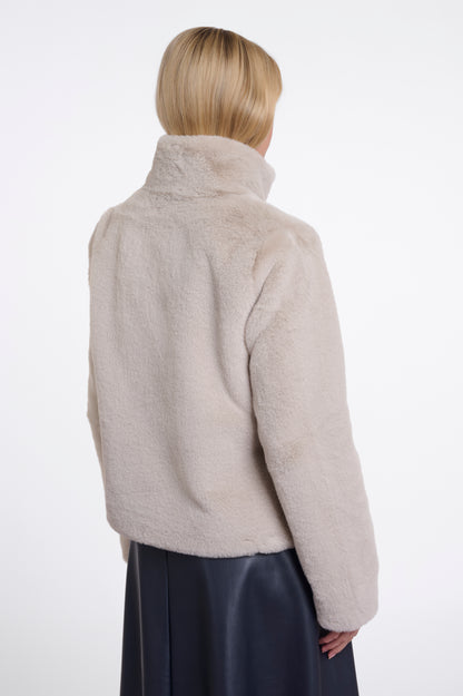 Single Breasted Faux Fur Jacket