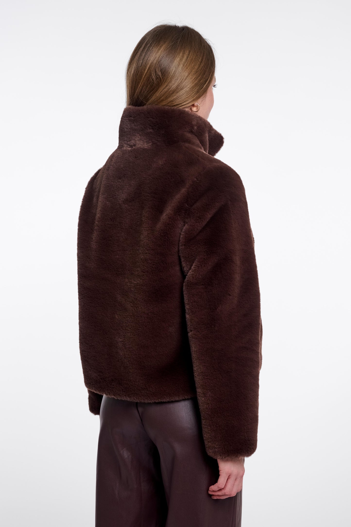 Single Breasted Faux Fur Jacket