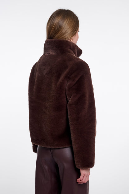 Single Breasted Faux Fur Jacket