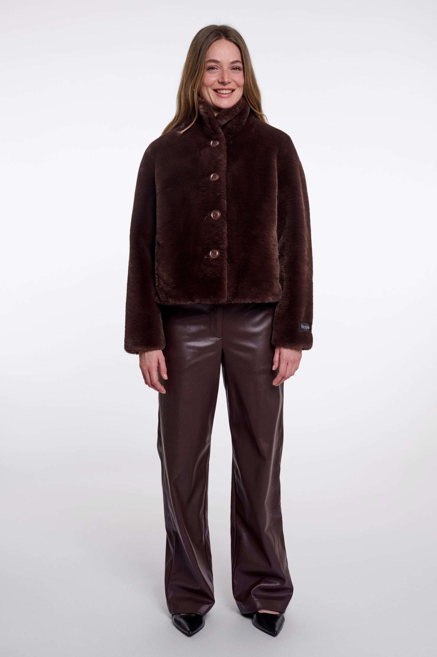 Single Breasted Faux Fur Jacket