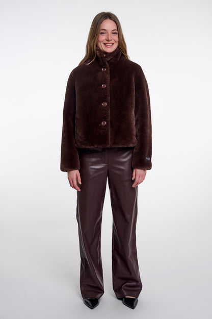 Single Breasted Faux Fur Jacket