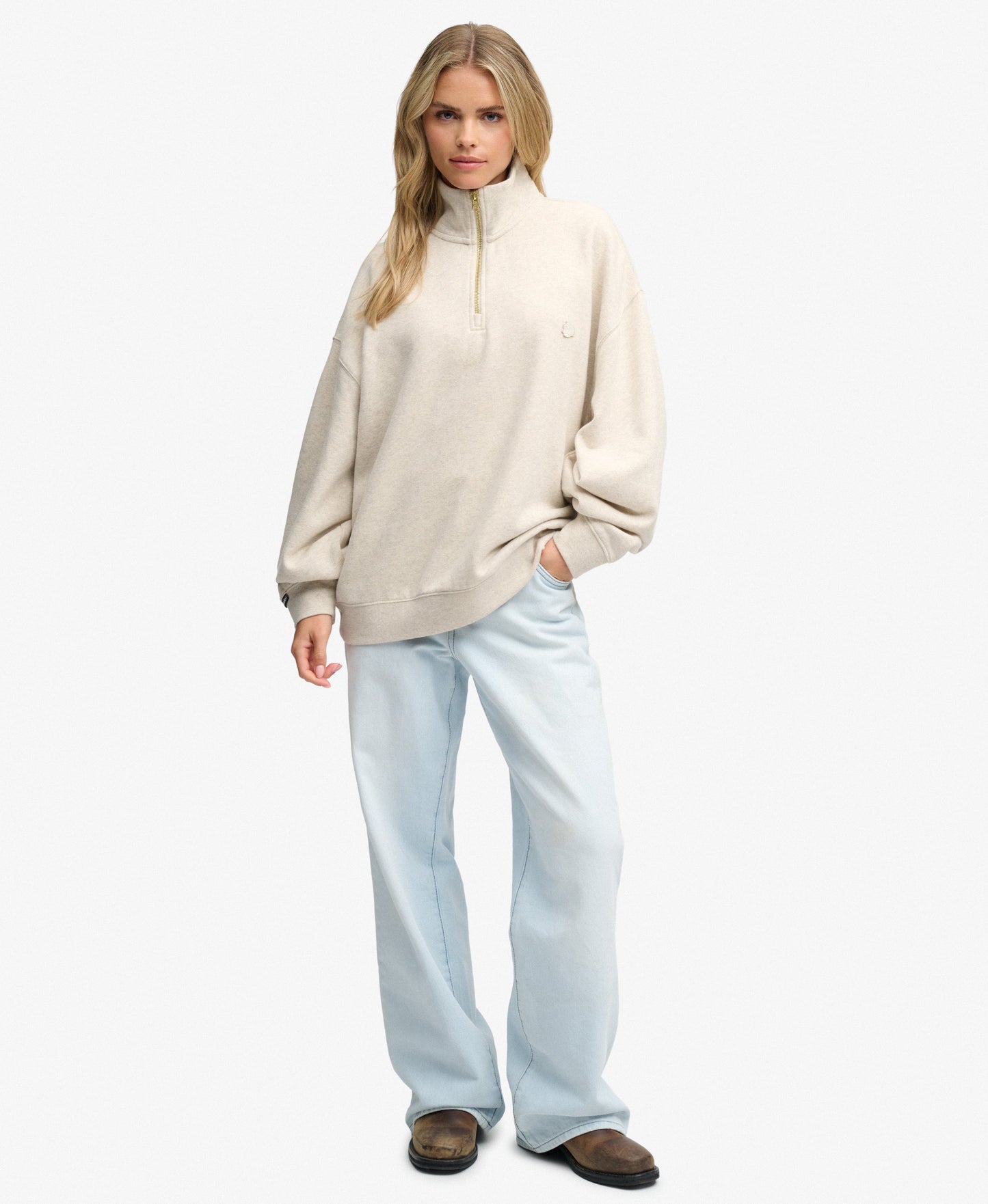 Monogram Half Zip Sweat