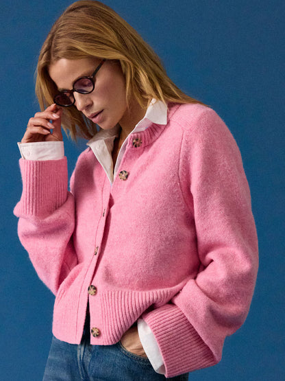Esme Relaxed Knitted Button Up Cardigan