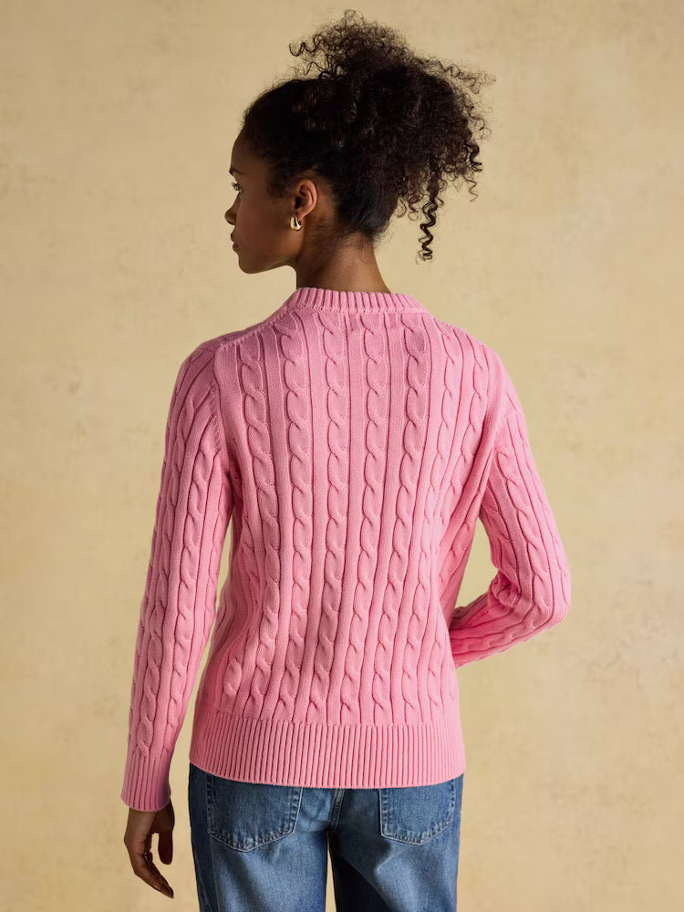 Classic Cable Cotton Crew Neck Jumper