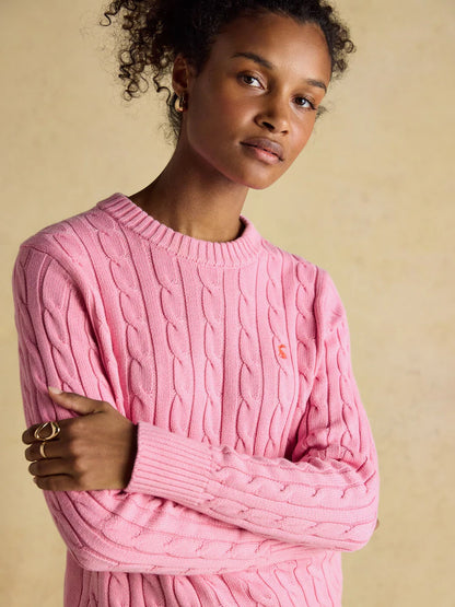 Classic Cable Cotton Crew Neck Jumper
