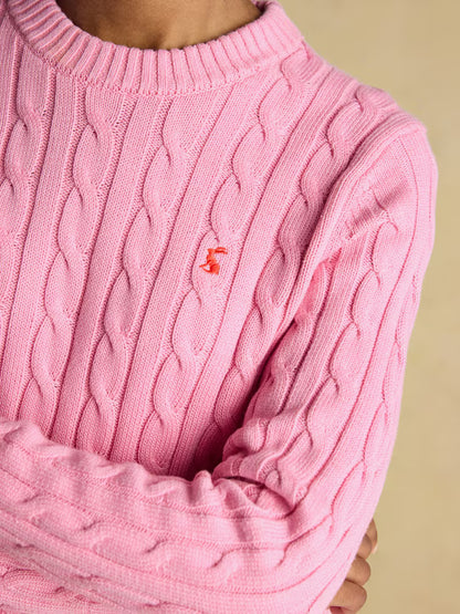 Classic Cable Cotton Crew Neck Jumper