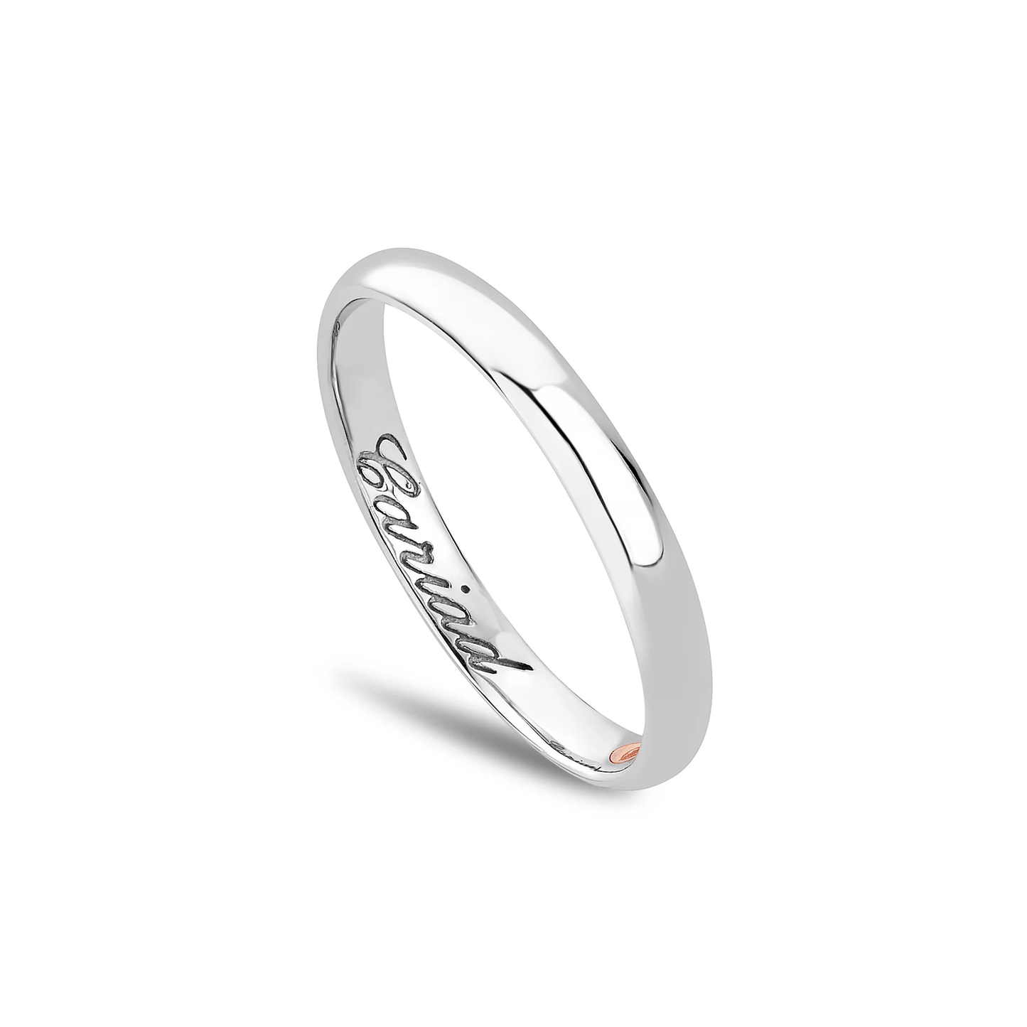 Promises 9ct Solid White Gold 3mm Wedding Ring  
