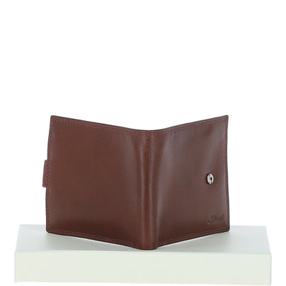 Classic 3 Card & ID Billfold Tab Wallet Leather Wallet - Tan