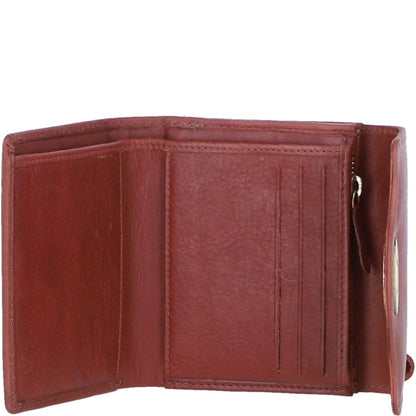 Genuine Leather Purse with Twist Lock in Tan: L-30