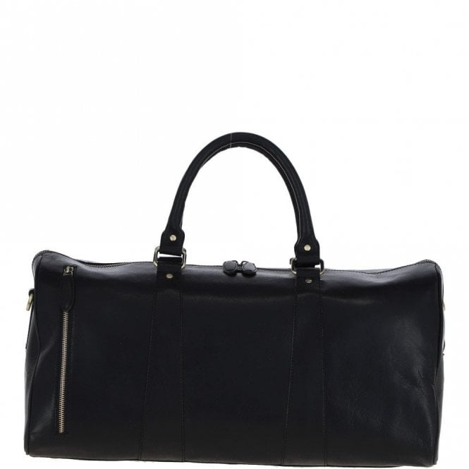 Large Leather Holdall – Black