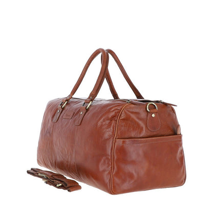 Large Leather Holdall Tan : G-30