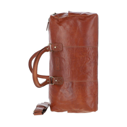 Large Leather Holdall Tan : G-30