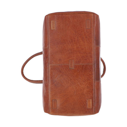 Large Leather Holdall Tan : G-30
