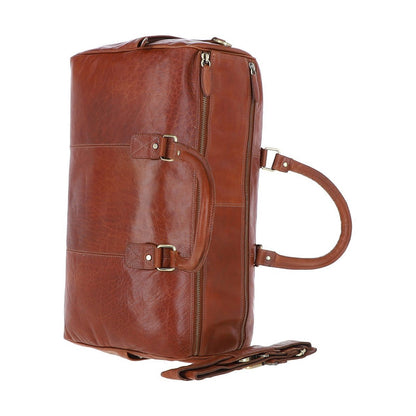Large Leather Holdall Tan : G-30