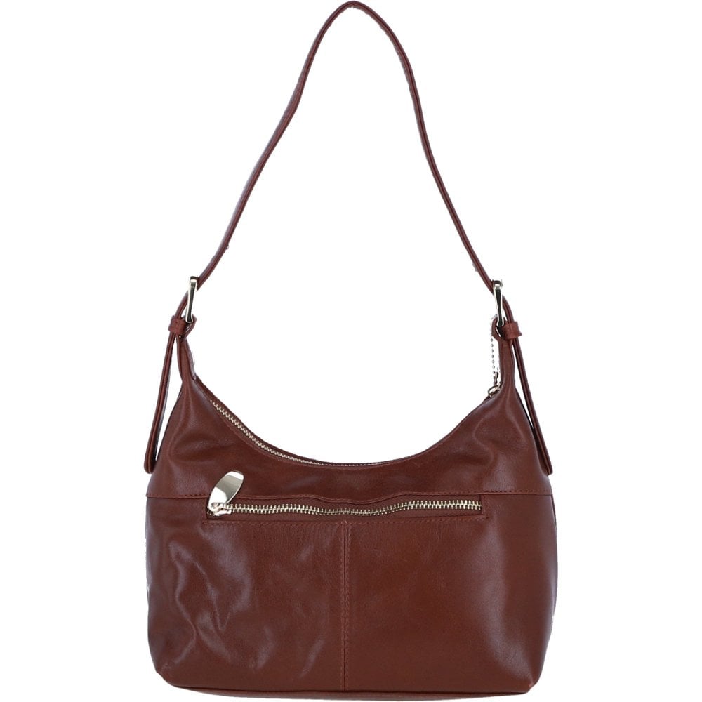 Ashwood Leather and Suede Shoulder Bag with Replaceable Crossbody Strap in Tan: S-52