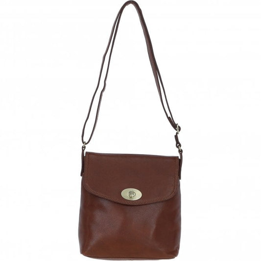 Leather Crossbody Bag - Tan