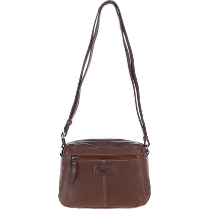 Leather Buckle Shoulder Bag - Chestnut