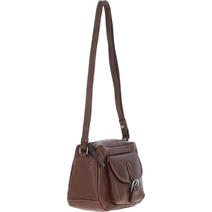 Leather Buckle Shoulder Bag - Chestnut