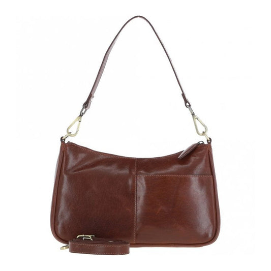 Leather Shoulder Bag - Chestnut