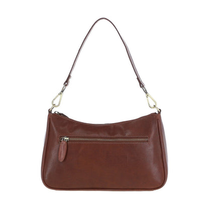 Leather Shoulder Bag Chestnut: T-84