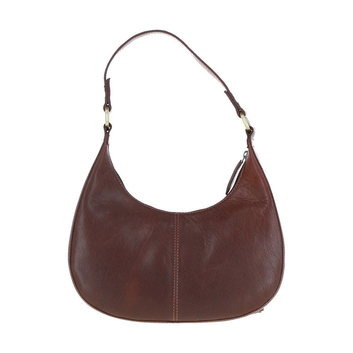 Leather Shoulder Bag Chestnut: T-86