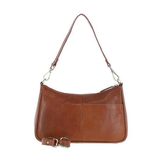 Leather Shoulder Bag Honey: T-84