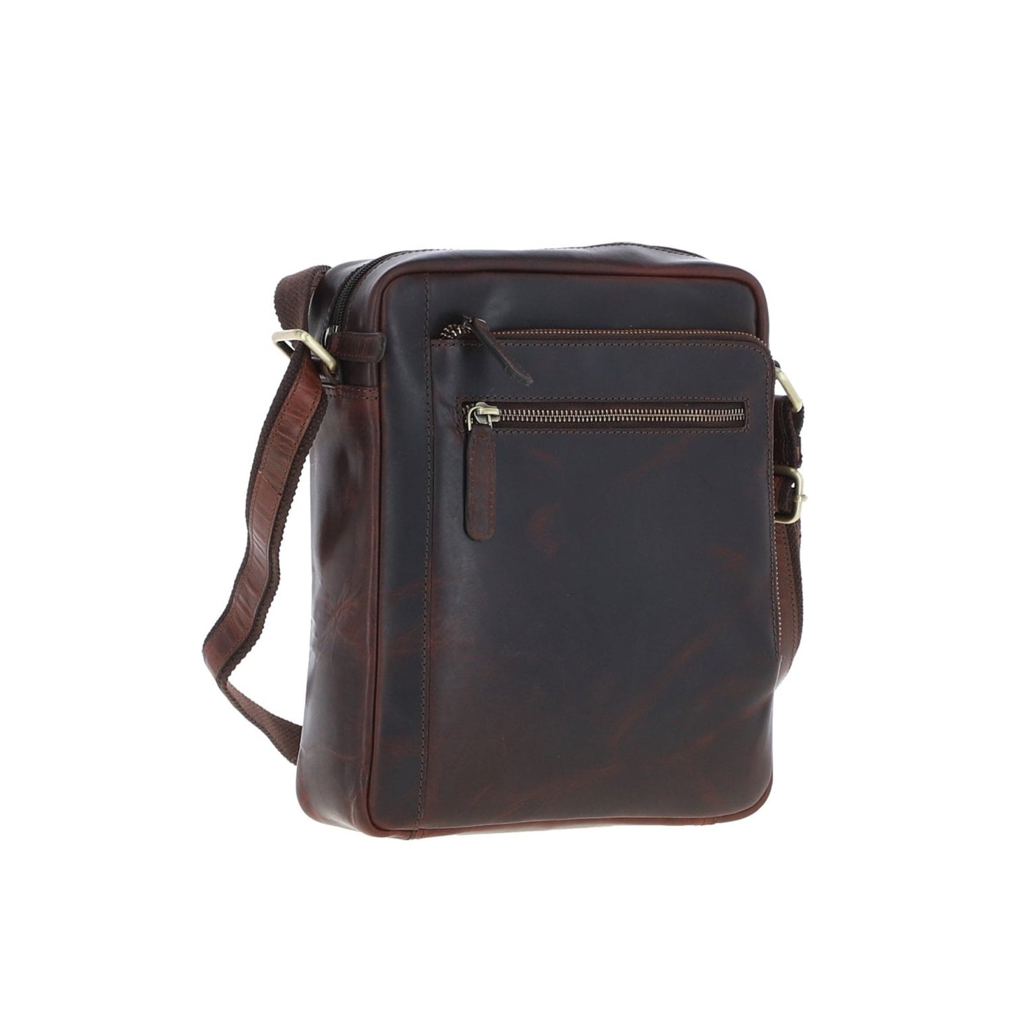Leather Travel Flight Bag Brown: K-42