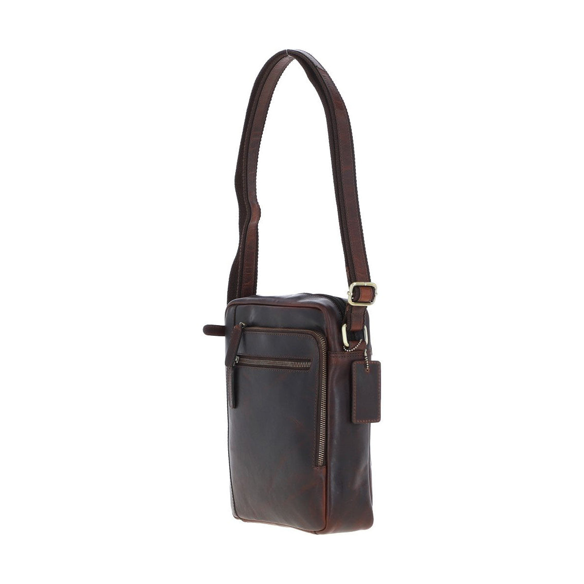 Leather Travel Flight Bag Brown: K-42