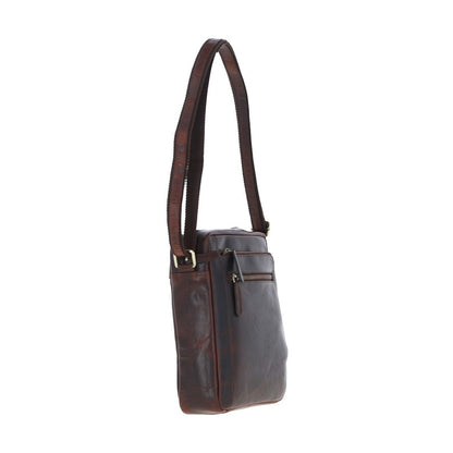 Leather Travel Flight Bag Brown: K-42