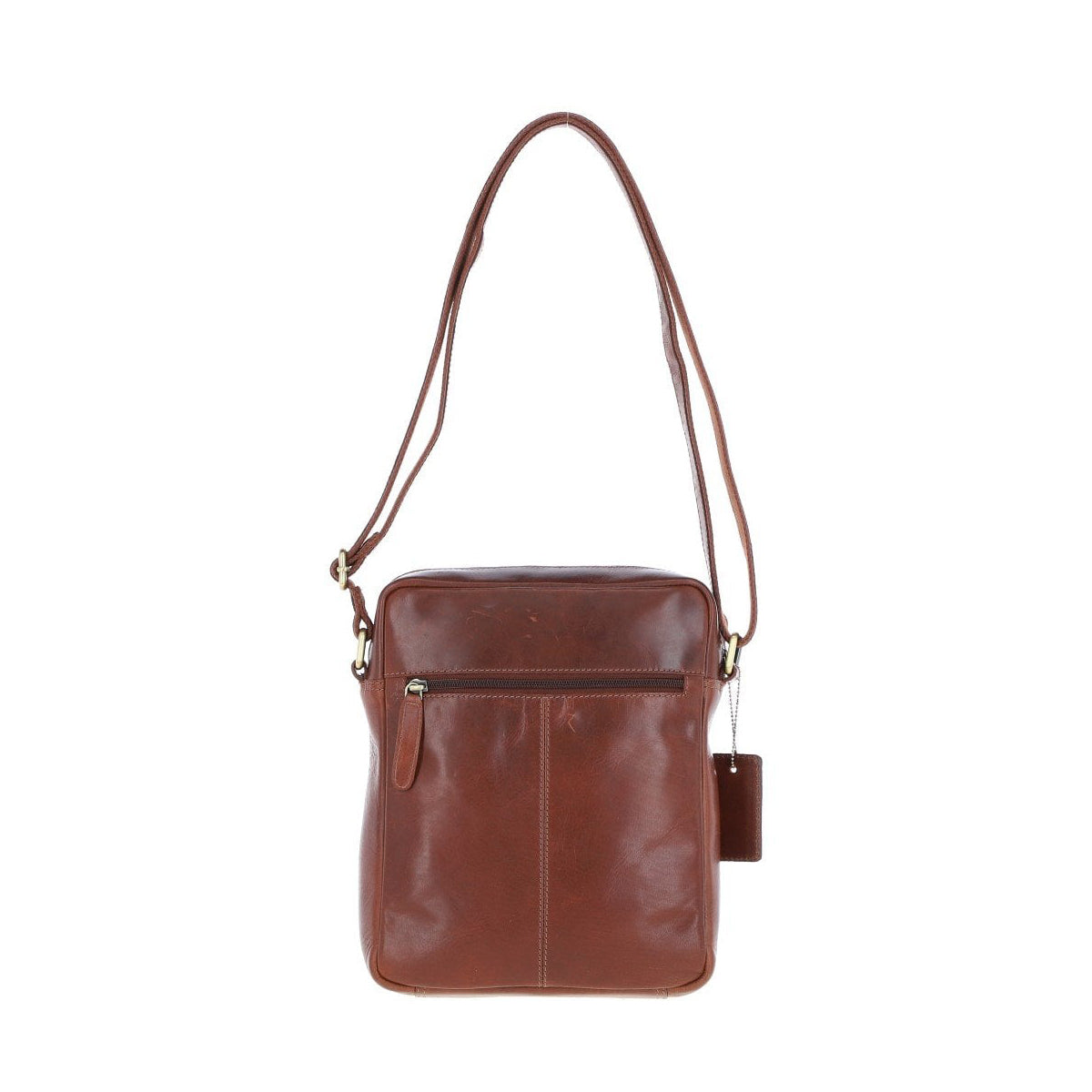 Leather Travel Flight Bag Chestnut: K-42