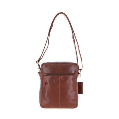 Leather Travel Flight Bag Chestnut: K-42