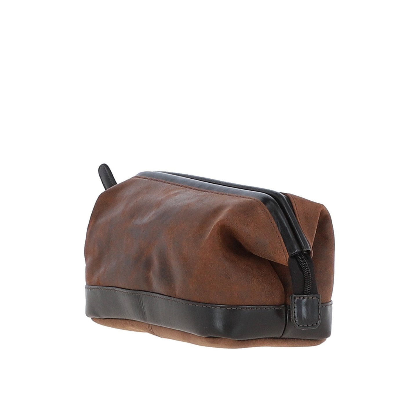 Leather Wash Bag Brown: Lou