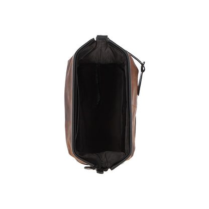 Leather Wash Bag Brown: Lou