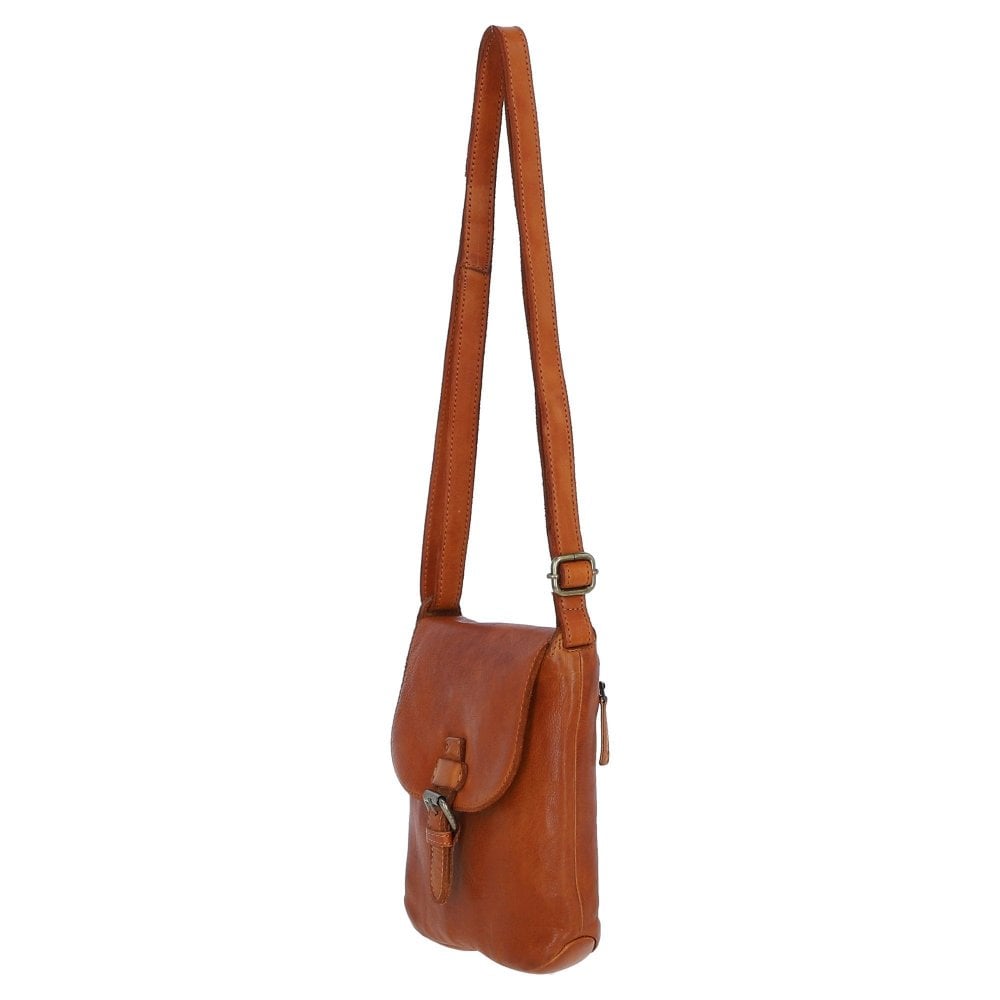 Small Leather Flight Bag - Tan