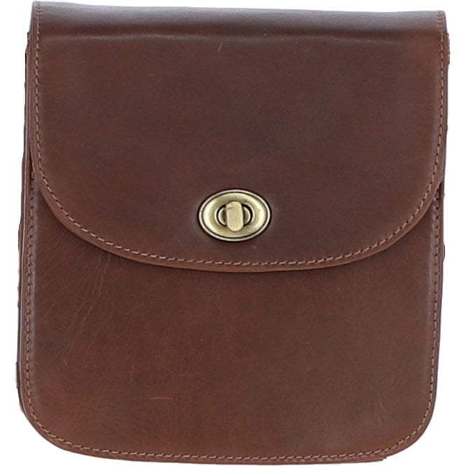 Medium Leather Crossbody Bag - Brown
